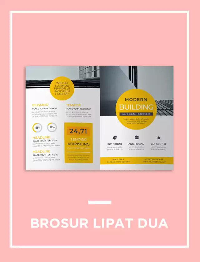 brosur lipat dua