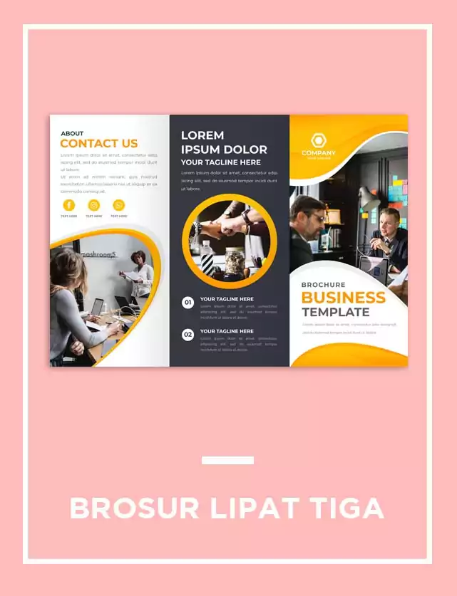 brosur lipat tiga